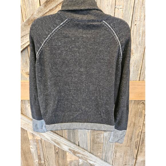 Eileen fisher PP PETITE organic cotton heathered grey shaket full zip hoodie EUC - Picture 2 of 7